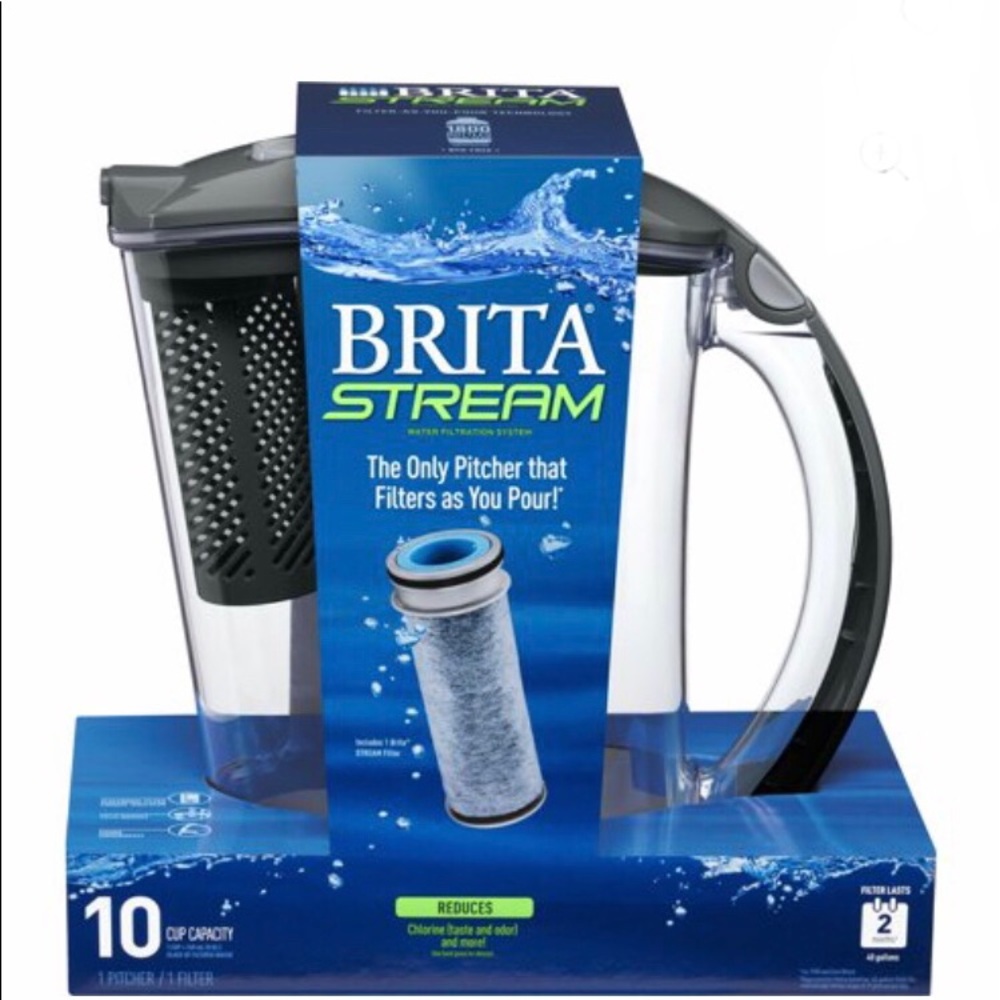 Brita Stream Filter pitcher 10 cup Capacity NEW